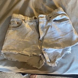 Levi’s light wash denim shorts. Good condition